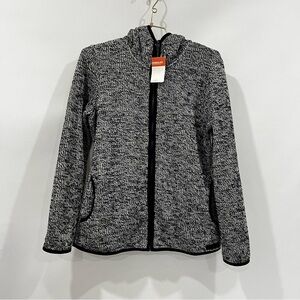 Merrell Transition Sz. Medium Black/White Knit Sherpa Fleece Lined Hooded Jacket